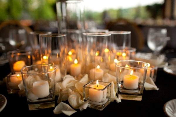 Wedding Decoration Candle arrangements